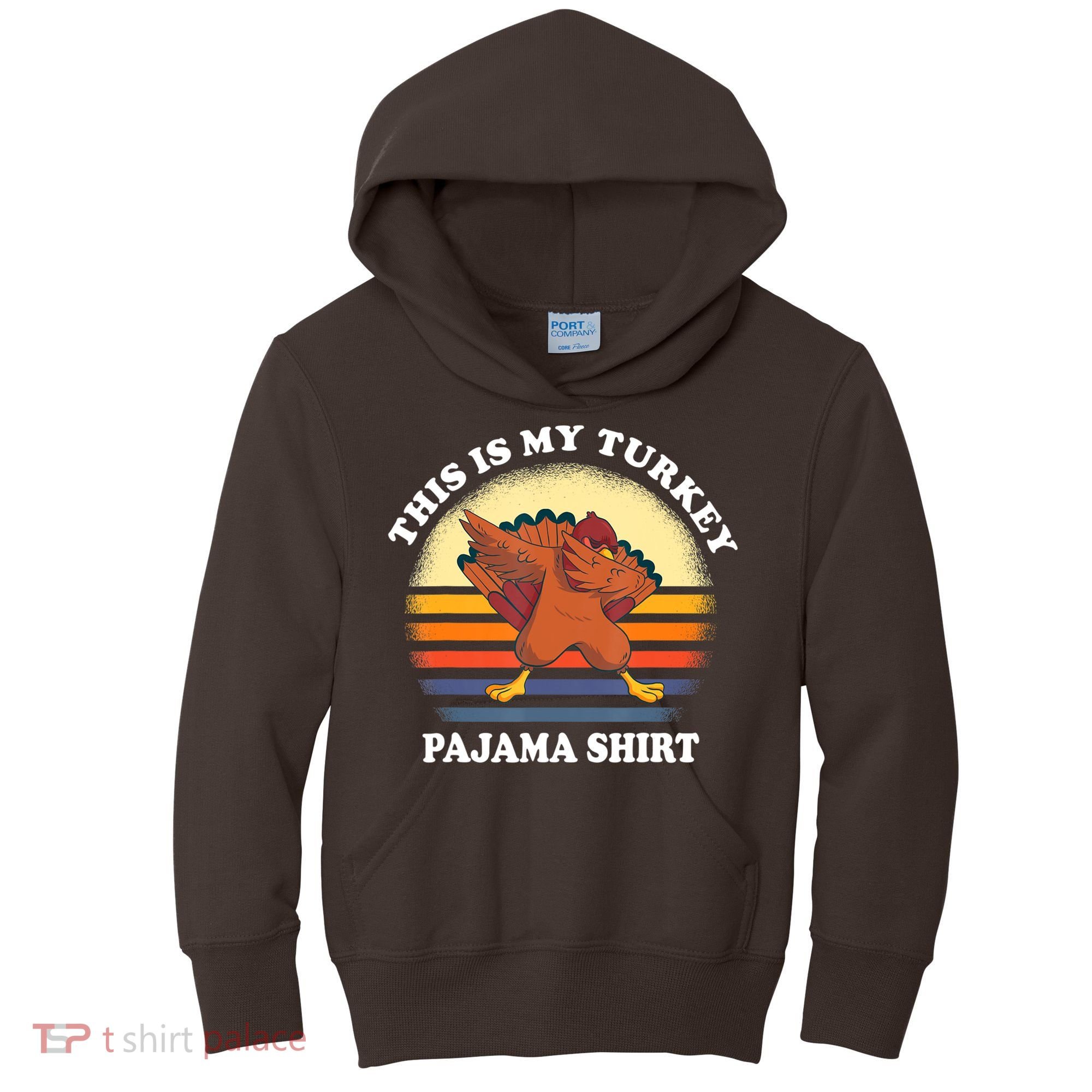 This Is My Turkey Pajama Thanksgiving Gobble Kids Hoodie