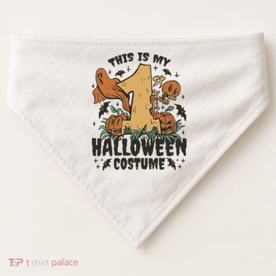 This Is My First Halloween Costume Spooky USA-Made Doggie Bandana