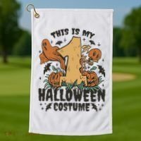 This Is My First Halloween Costume Spooky Golf Towel thumb 1