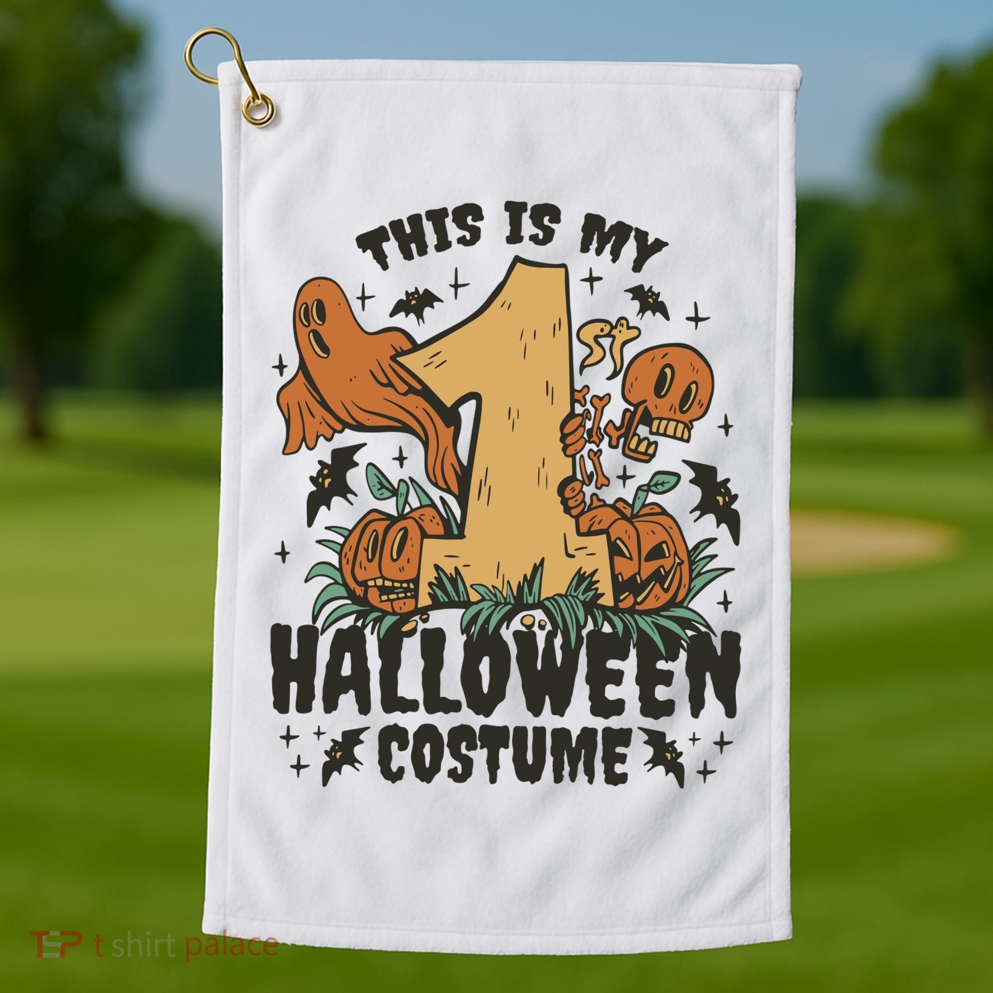 This Is My First Halloween Costume Spooky Golf Towel
