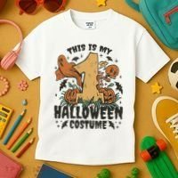 This Is My First Halloween Costume Spooky Kids T-Shirt thumb 3