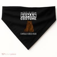 This Is My Human Costume IM Really A Grizzly Bear USA-Made Doggie Bandana thumb 0