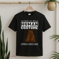 This Is My Human Costume IM Really A Grizzly Bear T-Shirt thumb 2