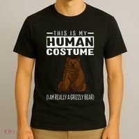 This Is My Human Costume IM Really A Grizzly Bear T-Shirt thumb 3