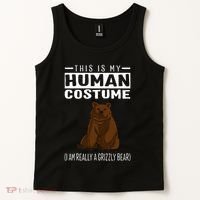 This Is My Human Costume IM Really A Grizzly Bear Tank Top thumb 2