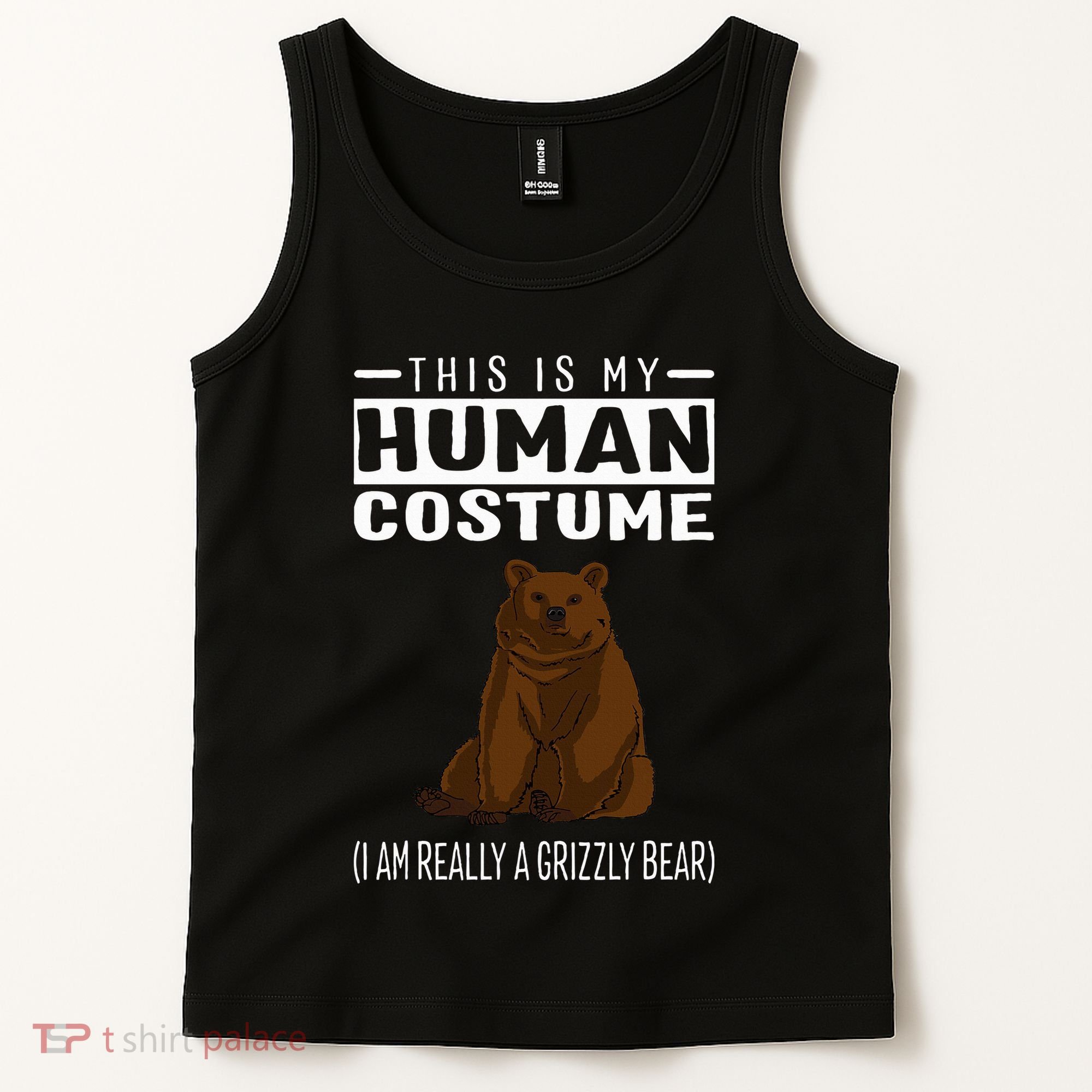This Is My Human Costume IM Really A Grizzly Bear Tank Top