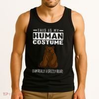 This Is My Human Costume IM Really A Grizzly Bear Tank Top thumb 3