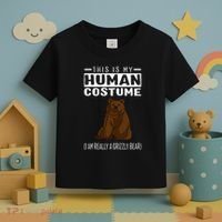 This Is My Human Costume IM Really A Grizzly Bear Toddler T-Shirt thumb 3