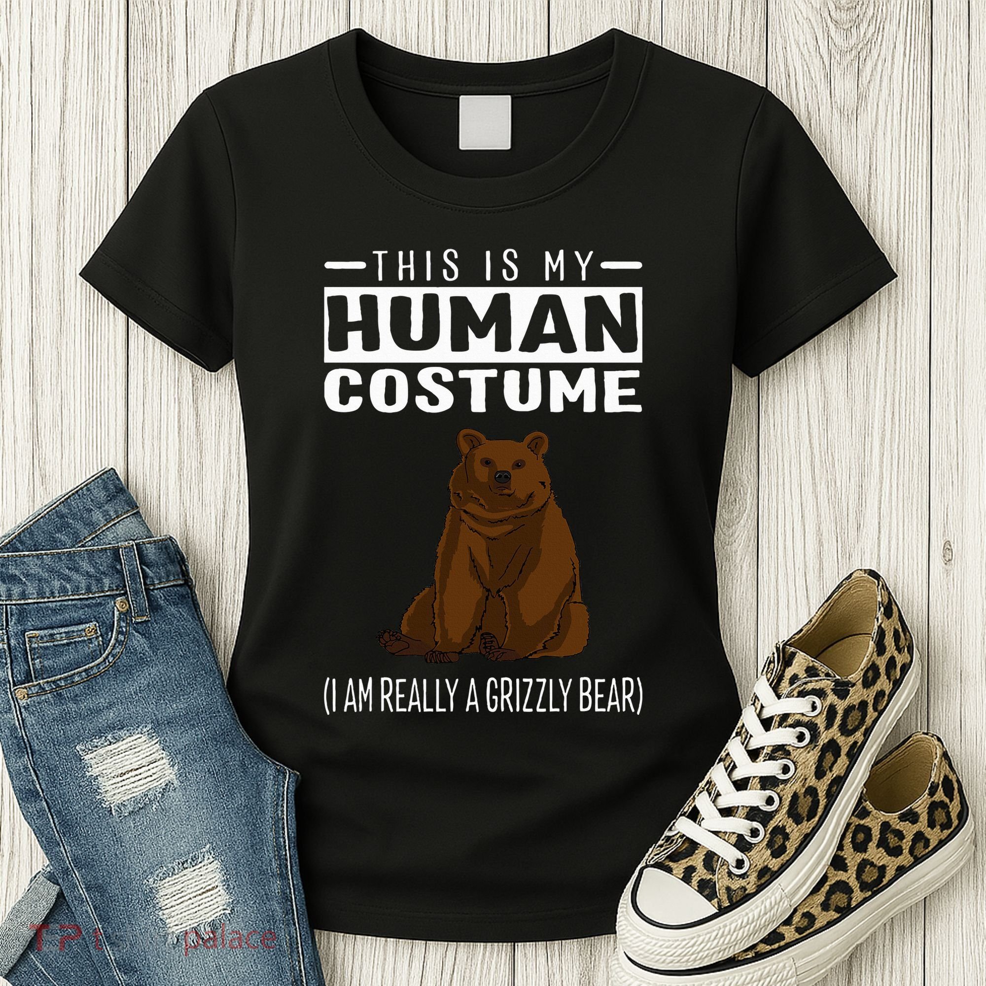 This Is My Human Costume IM Really A Grizzly Bear Women's T-Shirt