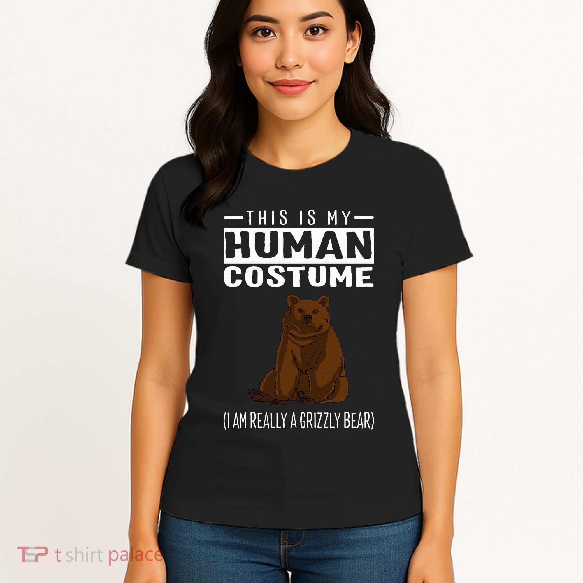 This Is My Human Costume IM Really A Grizzly Bear Women's T-Shirt