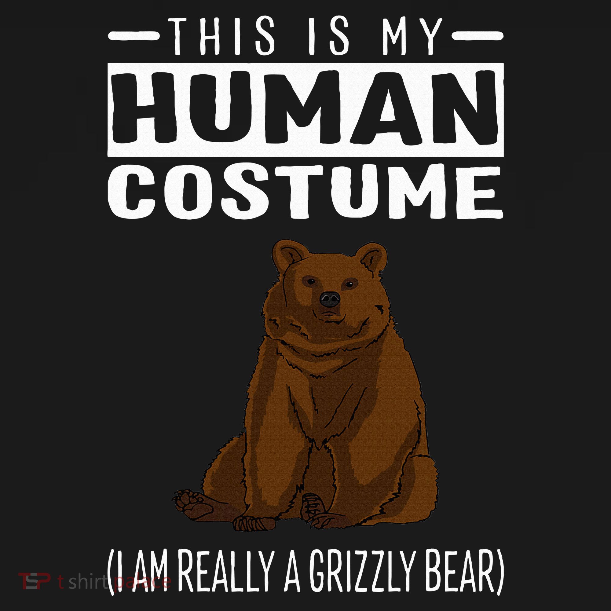 This Is My Human Costume IM Really A Grizzly Bear Kids Sweatshirt