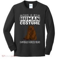 This Is My Human Costume IM Really A Grizzly Bear Kids Long Sleeve Shirt thumb 0