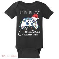 This Is My Christmas Pajama Shirt Funny Gamer Baby Bodysuit thumb 0