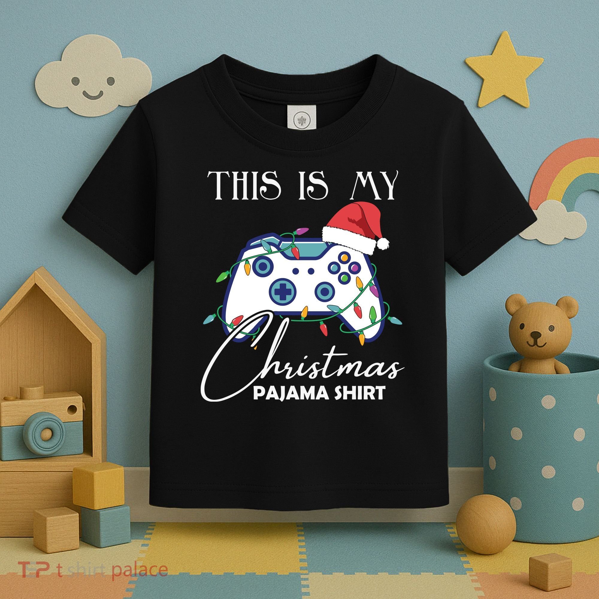 This Is My Christmas Pajama Shirt Funny Gamer Toddler T-Shirt