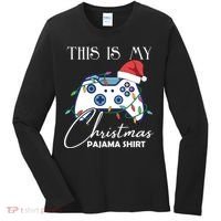 This Is My Christmas Pajama Shirt Funny Gamer Women's Long Sleeve Shirt thumb 0