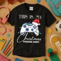 This Is My Christmas Pajama Shirt Funny Gamer Kids T-Shirt thumb 3