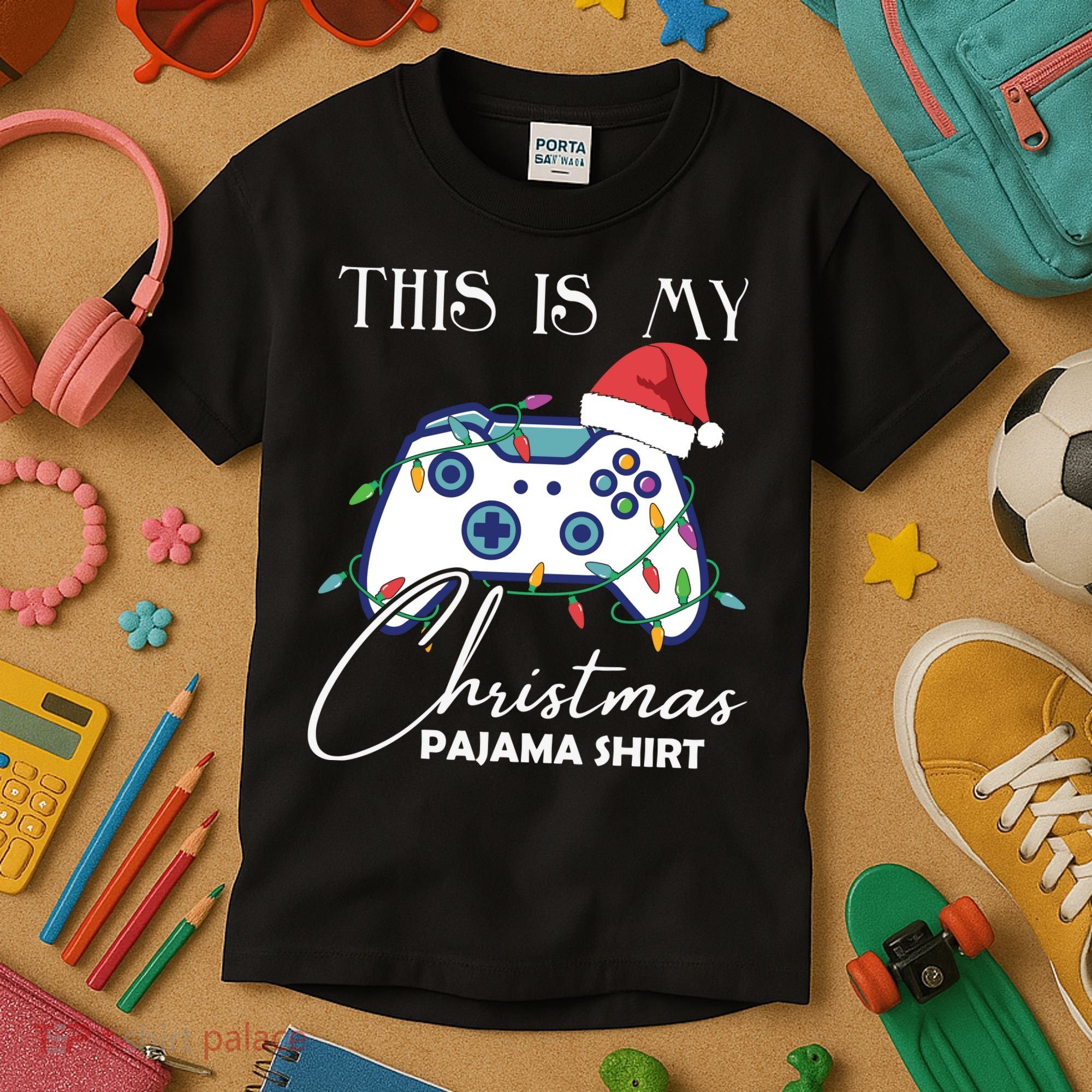 This Is My Christmas Pajama Shirt Funny Gamer Kids T-Shirt