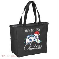 This Is My Christmas Pajama Shirt Funny Gamer Tote Bag thumb 2