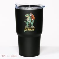 This Is My Christmas Pijama Santa Riding T Rex Tumbler thumb 0