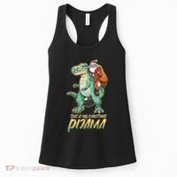 This Is My Christmas Pijama Santa Riding T Rex Women's Tank Top thumb 0