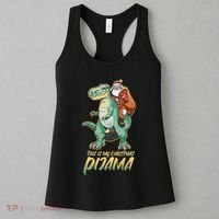 This Is My Christmas Pijama Santa Riding T Rex Women's Tank Top thumb 3