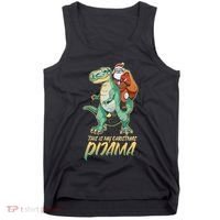 This Is My Christmas Pijama Santa Riding T Rex Tank Top thumb 0