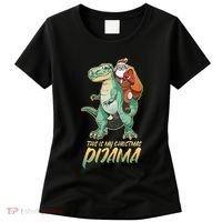 This Is My Christmas Pijama Santa Riding T Rex Women's T-Shirt thumb 0