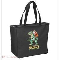 This Is My Christmas Pijama Santa Riding T Rex Tote Bag thumb 2