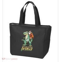This Is My Christmas Pijama Santa Riding T Rex Tote Bag thumb 3