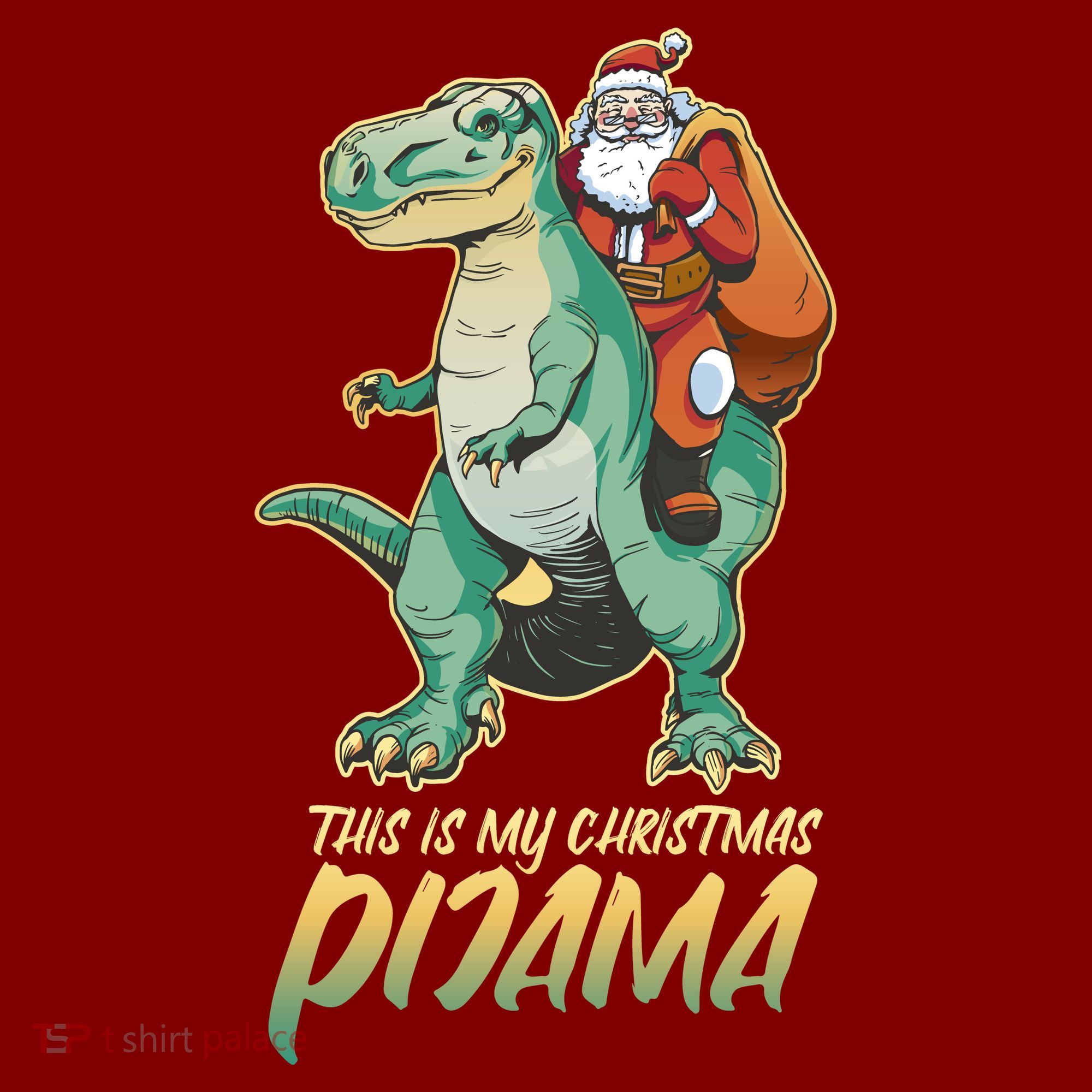 This Is My Christmas Pijama Santa Riding T Rex Sweatshirt