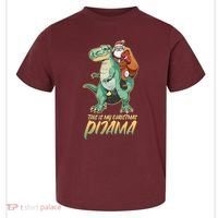 This Is My Christmas Pijama Santa Riding T Rex Toddler T-Shirt thumb 0