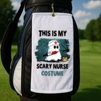 This Is My Scary Nurse Halloween Costume Golf Towel thumb 2
