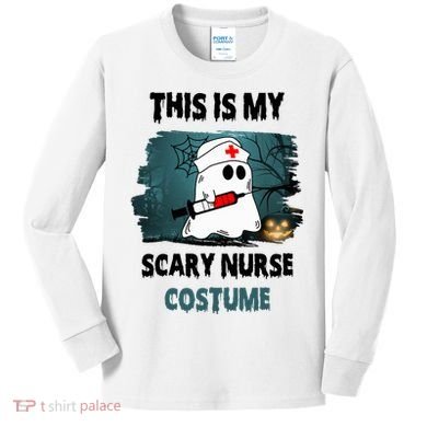 This Is My Scary Nurse Halloween Costume Kids Long Sleeve Shirt