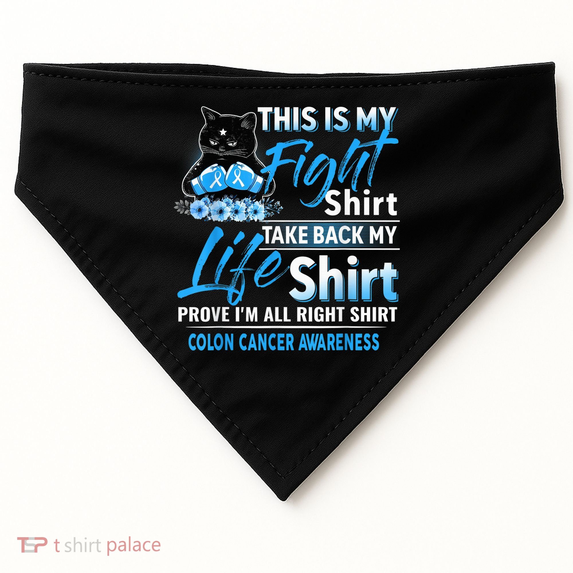 This Is My Fight Colon Cancer Awareness Month USA-Made Doggie Bandana