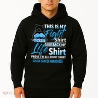 This Is My Fight Colon Cancer Awareness Month Hoodie thumb 2