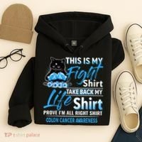 This Is My Fight Colon Cancer Awareness Month Hoodie thumb 4