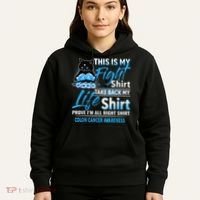 This Is My Fight Colon Cancer Awareness Month Hoodie thumb 5