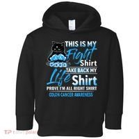 This Is My Fight Colon Cancer Awareness Month Toddler Hoodie thumb 0