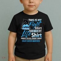 This Is My Fight Colon Cancer Awareness Month Toddler T-Shirt thumb 2