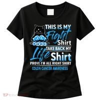 This Is My Fight Colon Cancer Awareness Month Women's T-Shirt thumb 0