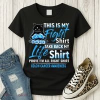 This Is My Fight Colon Cancer Awareness Month Women's T-Shirt thumb 3