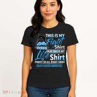 This Is My Fight Colon Cancer Awareness Month Women's T-Shirt thumb 4