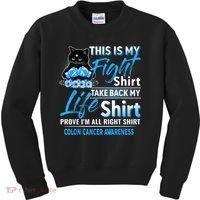 This Is My Fight Colon Cancer Awareness Month Kids Sweatshirt thumb 0