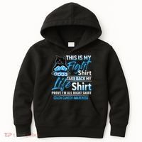 This Is My Fight Colon Cancer Awareness Month Kids Hoodie thumb 0