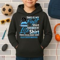 This Is My Fight Colon Cancer Awareness Month Kids Hoodie thumb 2