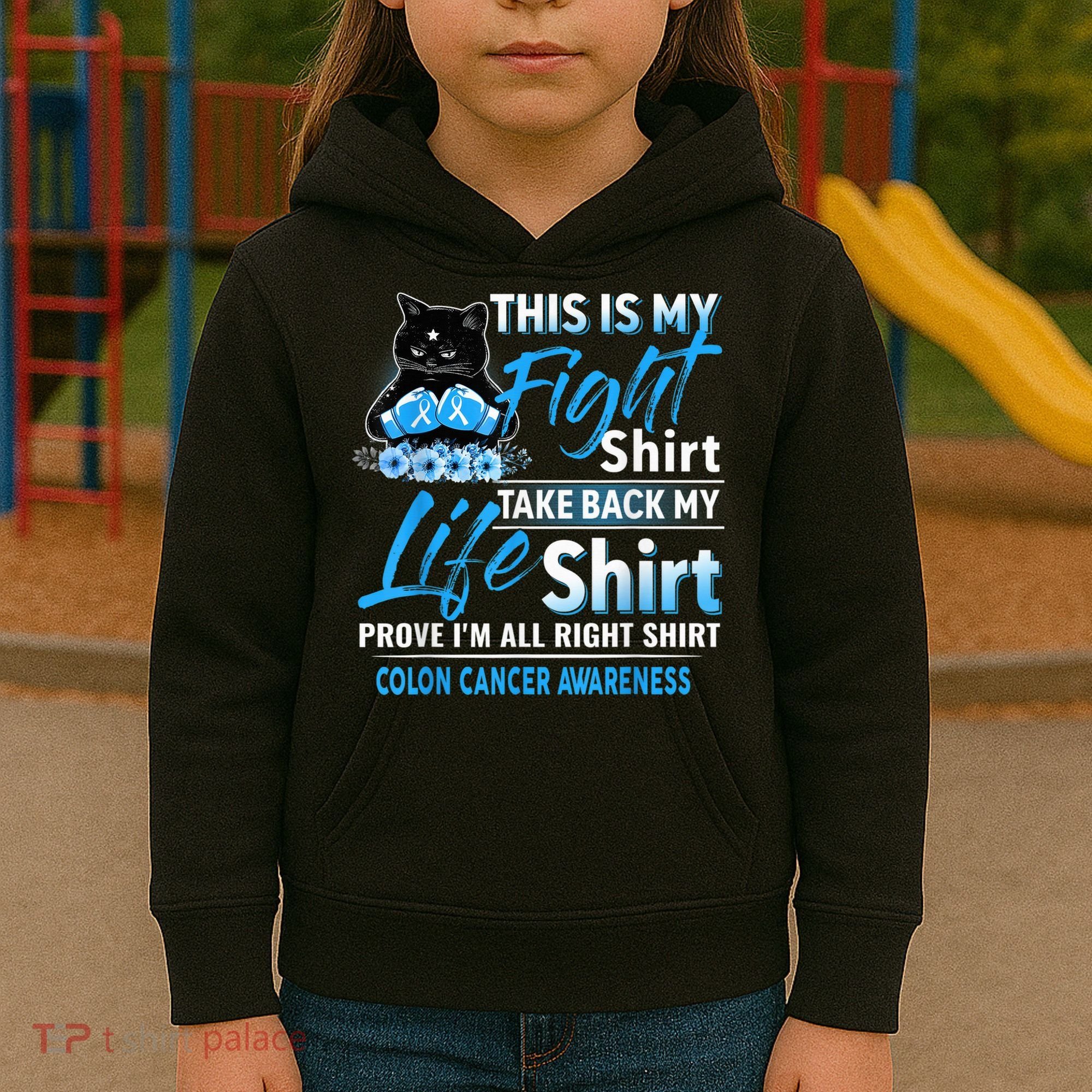 This Is My Fight Colon Cancer Awareness Month Kids Hoodie