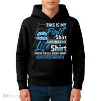 This Is My Fight Colon Cancer Awareness Month Kids Hoodie thumb 4