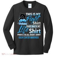 This Is My Fight Colon Cancer Awareness Month Kids Long Sleeve Shirt thumb 0