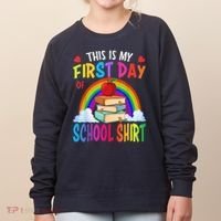 This Is My First Day Of School Back To School Women's Sweatshirt thumb 0