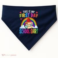 This Is My First Day Of School Back To School USA-Made Doggie Bandana thumb 0